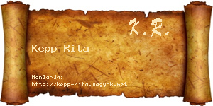 Kepp Rita névjegykártya